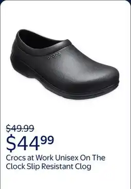 Walmart Crocs at Work Unisex On The Clock Slip Resistant Clog offer