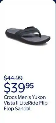 Walmart Crocs Men's Yukon Vista II LiteRide Flip-Flop Sandal offer