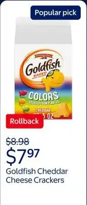 Walmart Goldfish Colors Cheddar Cheese Crackers offer