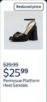 Walmart Pennysue Dressy High Heels Black Chunky Block Platform Heel Sandals For Women offer