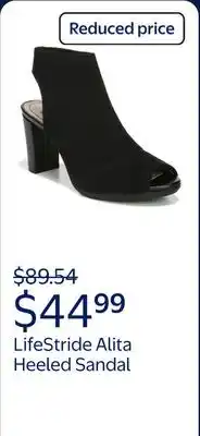 Walmart LifeStride Womens Alita Heeled Sandal - Medium & Wide Width offer