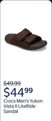 Walmart Crocs Men's Yukon Vista II LiteRide Sandal offer