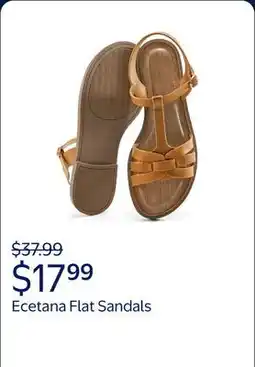 Walmart Ecetana Flat Sandals for Women Comfortable Walking Summer Beach Womens Sandals offer