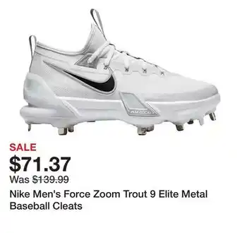 Dick's Sporting Goods Nike Men's Force Zoom Trout 9 Elite Metal Baseball Cleats offer