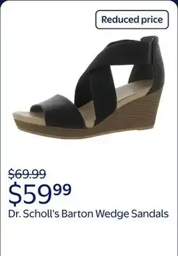 Walmart Dr. Scholl's Shoes Womens Barton Band Ankle Comfort Wedge Sandals offer