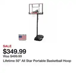 Dick's Sporting Goods Lifetime 50 All Star Portable Basketball Hoop offer