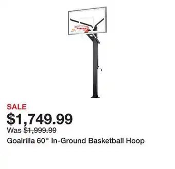 Dick's Sporting Goods Goalrilla 60'' In-Ground Basketball Hoop offer