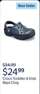 Walmart Crocs Toddler & Kids Baya Clog offer