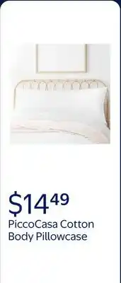 Walmart PiccoCasa 100% Cotton Body Pillowcase 20x 55 1PCS with Zipper Closure White offer