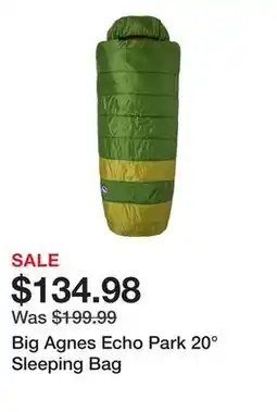 Dick's Sporting Goods Big Agnes Echo Park 20° Sleeping Bag offer