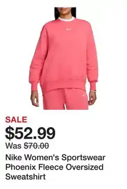 Dick's Sporting Goods Nike Women's Sportswear Phoenix Fleece Oversized Sweatshirt offer