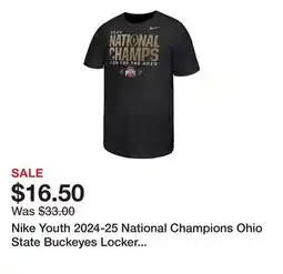 Dick's Sporting Goods Nike Youth 2024-25 National Champions Ohio State Buckeyes Locker Room T-Shirt offer