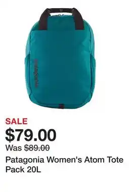 Dick's Sporting Goods Patagonia Women's Atom Tote Pack 20L offer