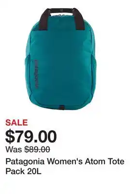 Dick's Sporting Goods Patagonia Women's Atom Tote Pack 20L offer