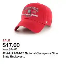 Dick's Sporting Goods 47 Adult 2024-25 National Champions Ohio State Buckeyes Multi-Champs Cleanup Hat offer