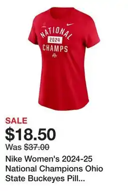 Dick's Sporting Goods Nike Women's 2024-25 National Champions Ohio State Buckeyes Pill T-Shirt offer