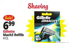 Ocean State Job Lot Gillette Mach3 Razor Blade Refills 4 Count offer