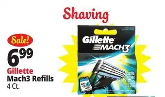 Ocean State Job Lot Gillette Mach3 Razor Blade Refills 4 Count offer