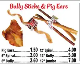 Ocean State Job Lot Bully Sticks & Pig Ears offer