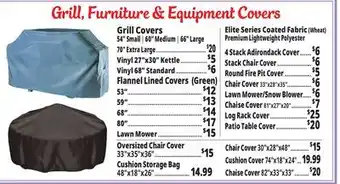 Ocean State Job Lot Grill, Furniture, and Equipment Covers offer