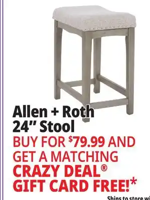 Ocean State Job Lot Allen + Roth 24 Counter Height Bar Stool Gray offer