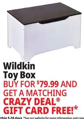 Ocean State Job Lot Wildkin Modern Children's Toy Box White/Espresso offer