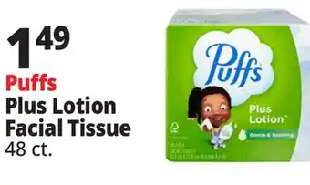 Ocean State Job Lot Puffs Ultra Soft Facial Tissues 48 Count offer