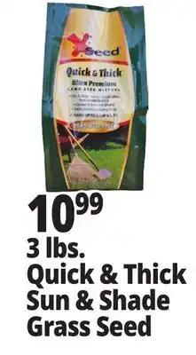 Ocean State Job Lot 3 lbs. Quick & Thick Sun & Shade Grass Seed offer