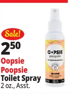 Ocean State Job Lot Oopsie Poopsie Orange & Ginger Toilet Spray 2 oz offer