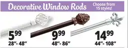 Ocean State Job Lot Decorative Window Rods offer