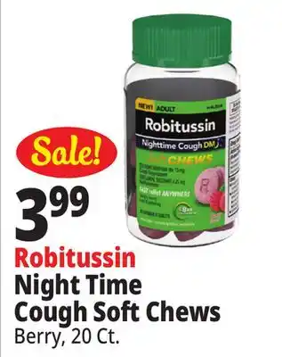 Ocean State Job Lot Robitussin Night Time Cough Soft Chews offer