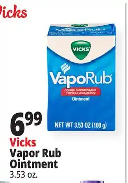 Ocean State Job Lot Vicks VapoRub Cough Suppressant Topical Analgesic Ointment 3.53 oz offer