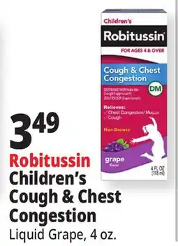 Ocean State Job Lot Robitussin Children's Cough & Chest Congestion offer