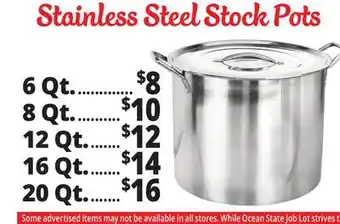 Ocean State Job Lot Stainless Steel Stock Pots offer