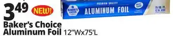 Ocean State Job Lot Baker's Choice Premium Quality Aluminum Foil 75 sq ft offer