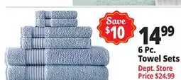 Ocean State Job Lot 6 Pc. Towel Sets offer