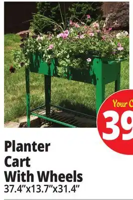 Ocean State Job Lot Tiller & Rowe Raised Garden Planter Cart with Wheels offer