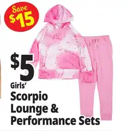 Ocean State Job Lot Girl's Scorpio Lounge & Performance Sets offer