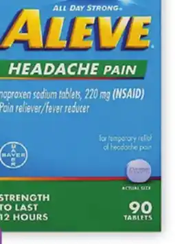 Ocean State Job Lot Aleve Headache Pain Reliever offer