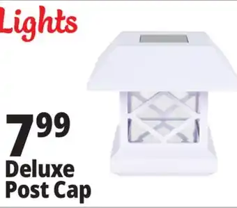 Ocean State Job Lot Deluxe Solar Post Cap Light White Finish offer