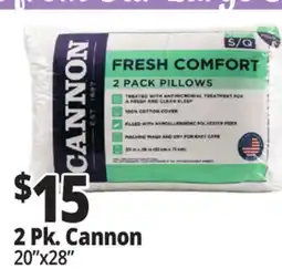 Ocean State Job Lot Cannon Fresh Comfort Bed Pillows 2 Pack offer