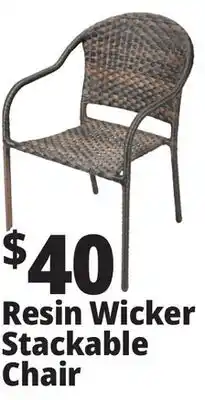 Ocean State Job Lot Resin Wicker Stackable Chair offer