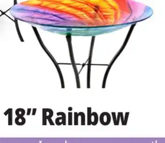 Ocean State Job Lot 18 Rainbow Bird Bath offer