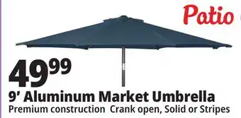 Ocean State Job Lot 9' Aluminum Market Umbrella with Tilt offer