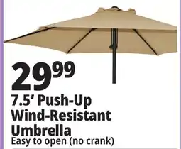 Ocean State Job Lot 7.5' Wind Resistant Steel Patio Umbrella with Push Lift offer