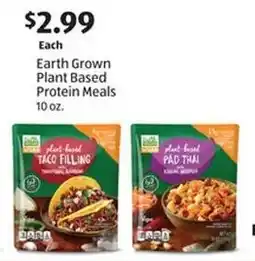 Aldi Earth Grown Plant Based Protein Meals offer