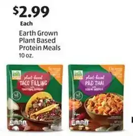 Aldi Earth Grown Plant Based Protein Meals offer