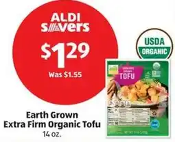 Aldi Earth Grown Extra Firm Organic Tofu offer