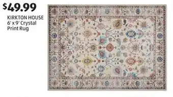 Aldi KIRKTON HOUSE 6'x9' Crystal Print Rug offer