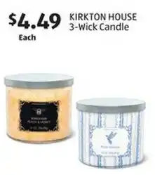 Aldi KIRKTON HOUSE 3-Wick Candle offer